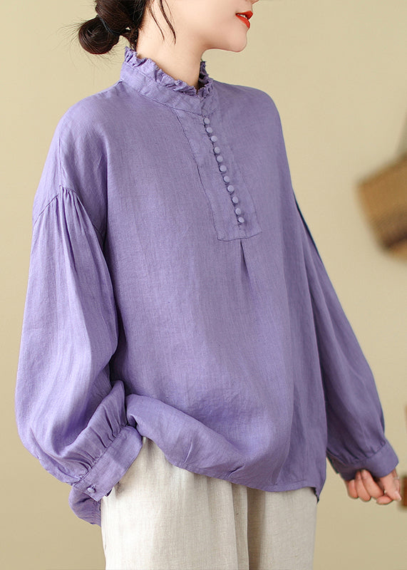 Women Lavender Oversized Cotton Top Spring TM016 ABBC