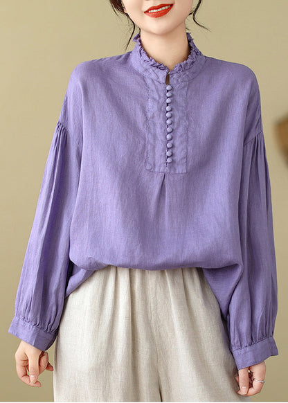 Women Lavender Oversized Cotton Top Spring TM016 ABBC