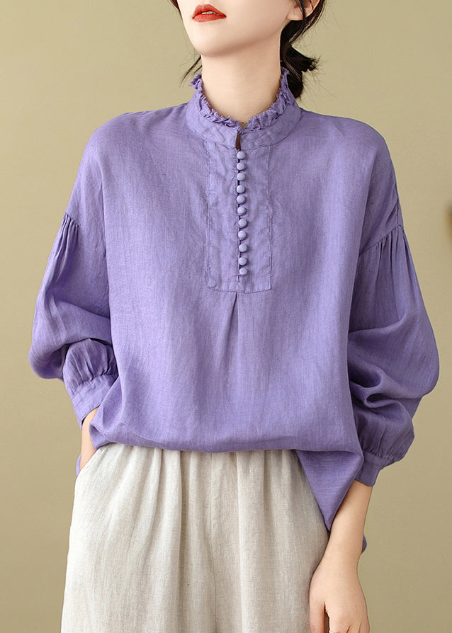 Women Lavender Oversized Cotton Top Spring TM016 ABBC