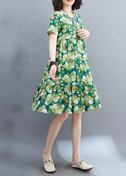 Women Light Purple Patchwork Print Mid Dresses Short Sleeveomen Light Purple Patchwork Print Mid Dresses Short Sleeve VB1015 Ada Fashion