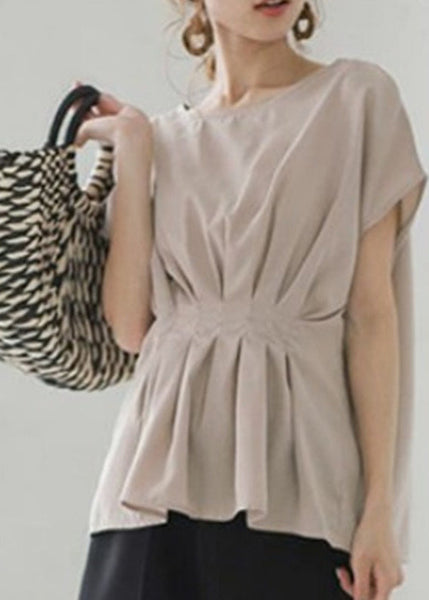 Wrinkled Summer Tank Nude Tops Women Oversized Cotton FashionChic