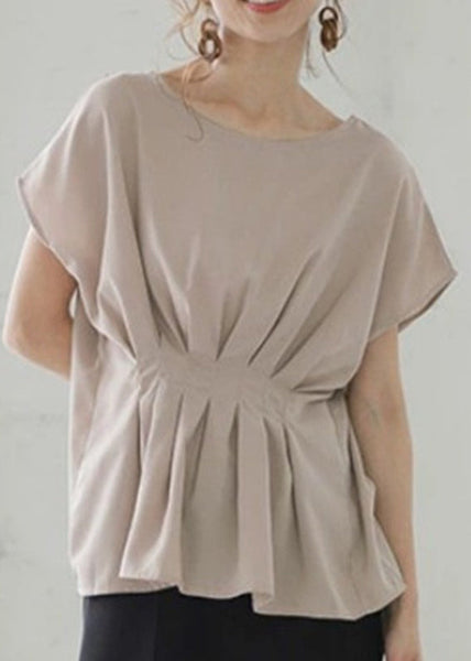 Wrinkled Summer Tank Nude Tops Women Oversized Cotton FashionChic