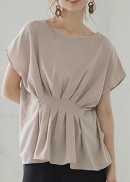 Wrinkled Summer Tank Nude Tops Women Oversized Cotton FashionChic