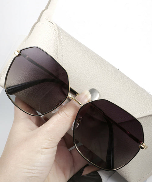 Women Pink Large Frame Gradient Round Face Sunglasses XS1049 Ada Fashion