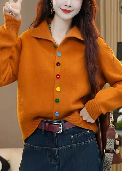 Women Red Turtleneck Button Knit Sweaters Winter WM015 ABC