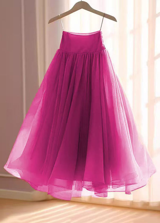 Women Skirts Waist Summer Rose High Chiffon Solid FashionChic