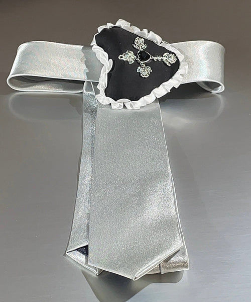 Women Silk Fabr Alloy Love Pendant Necklace YD009 ABC