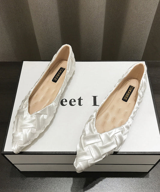 Comfy Pointed Flat Soft Women Apricot Toe Shoes FashionChic