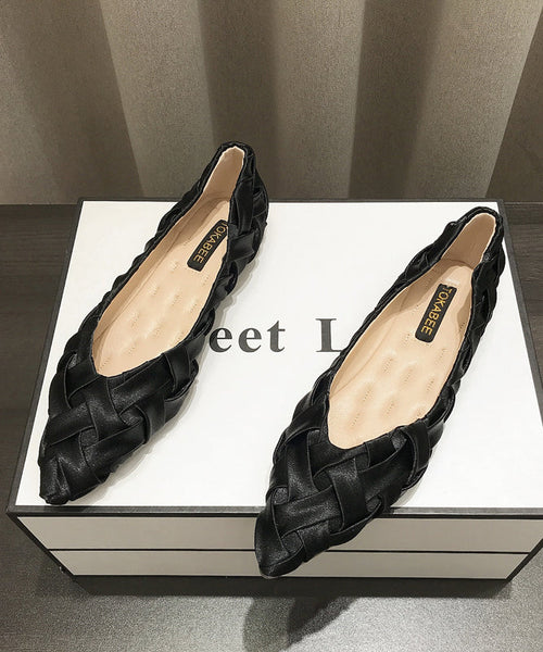 Comfy Pointed Flat Soft Women Apricot Toe Shoes FashionChic