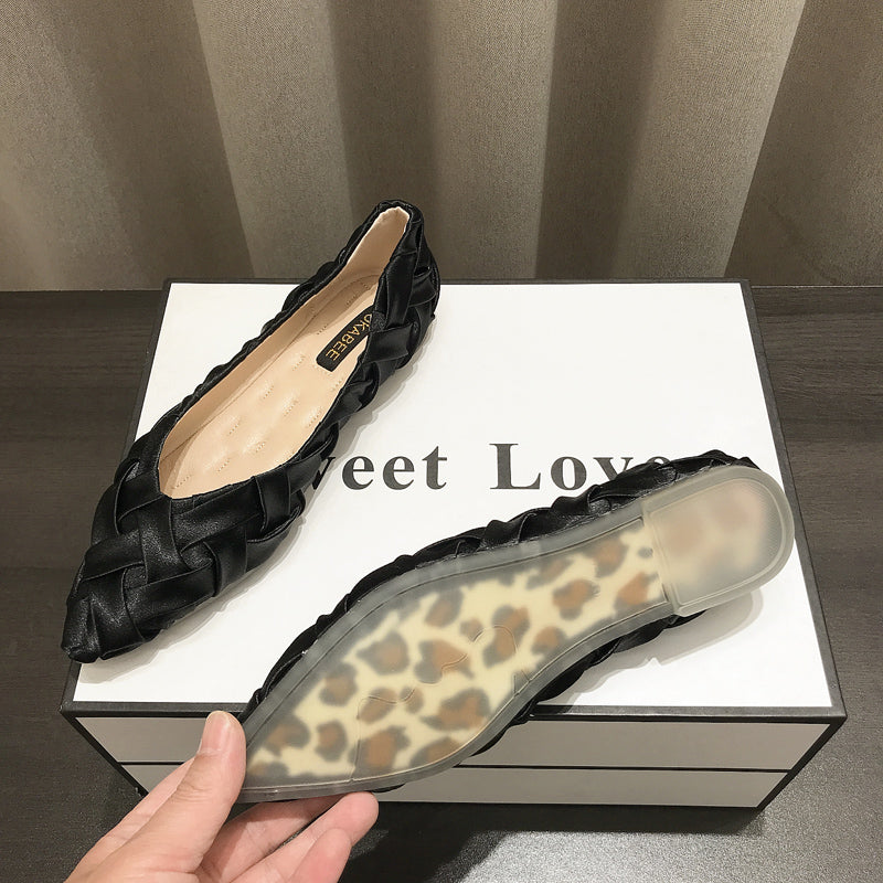 Comfy Pointed Flat Soft Women Apricot Toe Shoes FashionChic