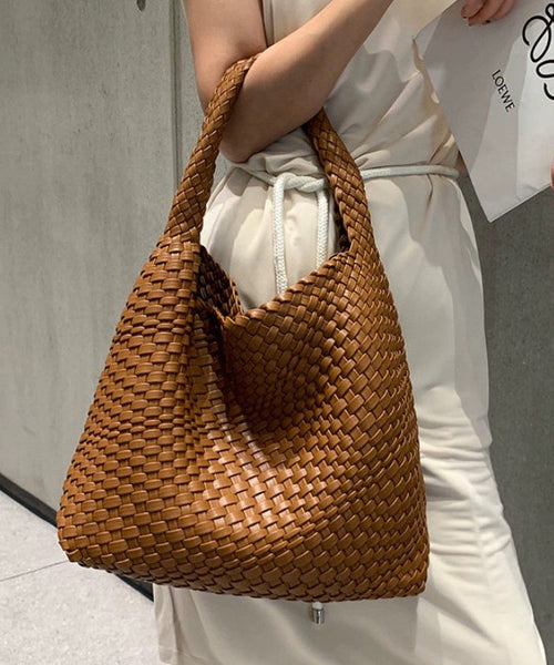 Faux Shoulder White Bag Capacity Leather Women Large FashionChic