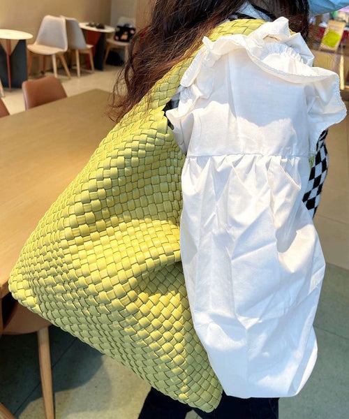 Faux Shoulder White Bag Capacity Leather Women Large FashionChic