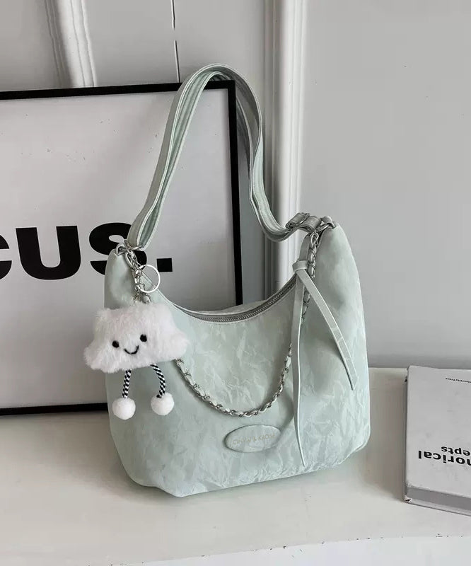 Women Shoulder Solid Leather Bags Calf White Durable FashionChic