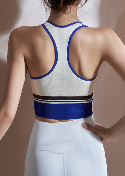 Neck White Sports Women Shoulder Bra Cold V FashionChic