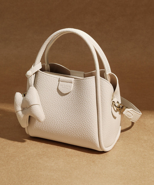 Versatile White Tote Leather Women Handbag Faux FashionChic
