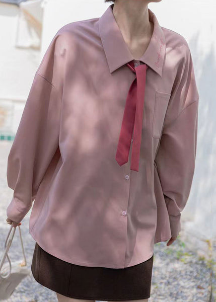 Chemise en coton patchwork jaune à boutons brodés pour femme, automne TU017