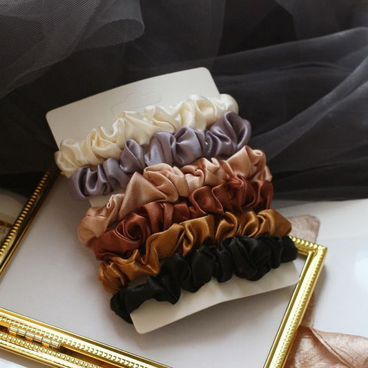 Set of Scrunchies Silky 6: FashionChic