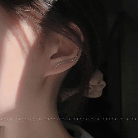 Pull Sterling Silver Wave Through Earring FashionChic