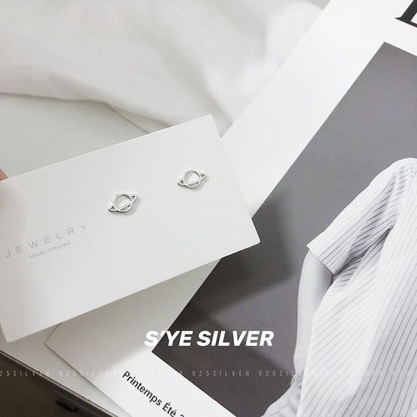 Earring Sterling Stud Silver Planet FashionChic