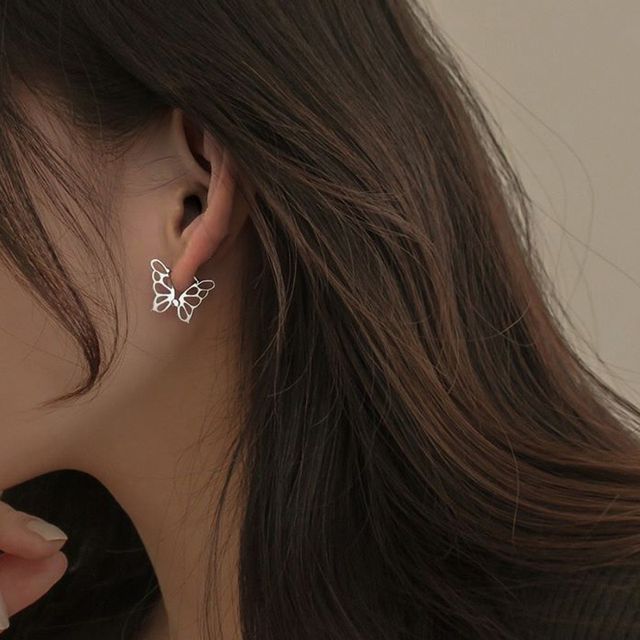 Sterling Earring Butterfly Silver FashionChic