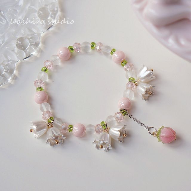 Resin Bead Flower Bracelet FashionChic