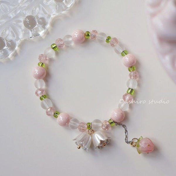 Resin Bead Flower Bracelet FashionChic