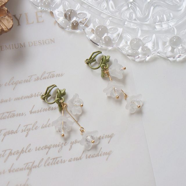 Clip-On / Drop Flower Earring FashionChic