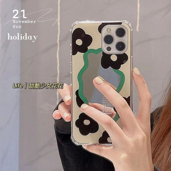 Case Floral Phone Mirrored FashionChic