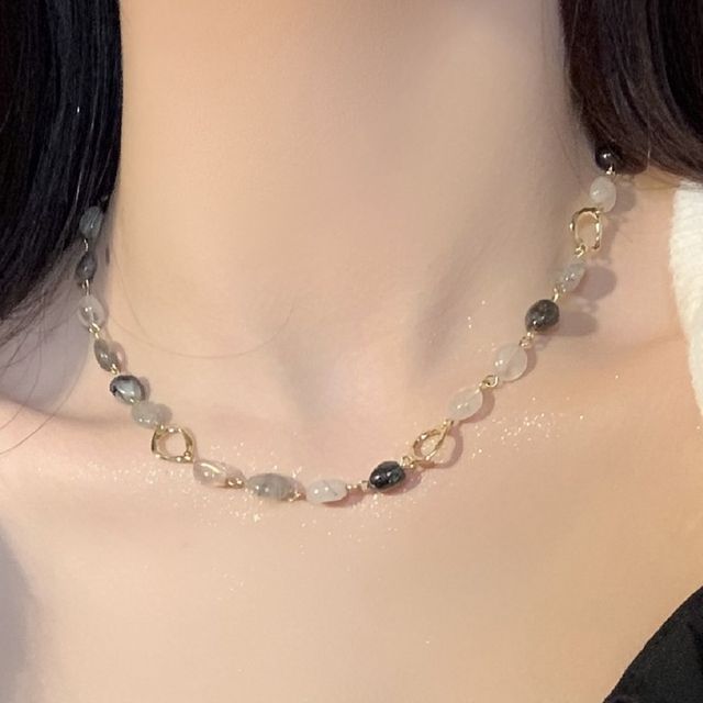 Necklace Gemstone FashionChic