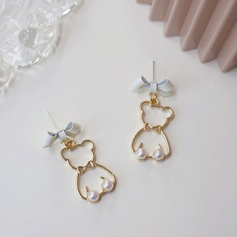Bear Dangle Earring Alloy FashionChic