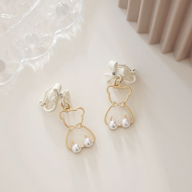 Bear Dangle Earring Alloy FashionChic