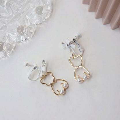Bear Dangle Earring Alloy FashionChic