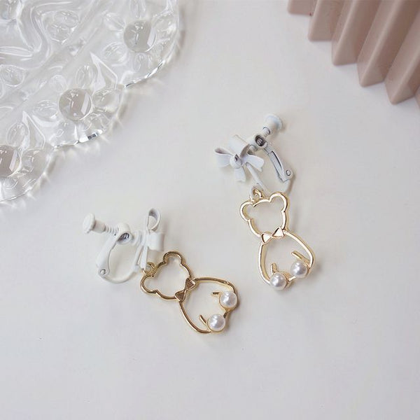 Bear Dangle Earring Alloy FashionChic