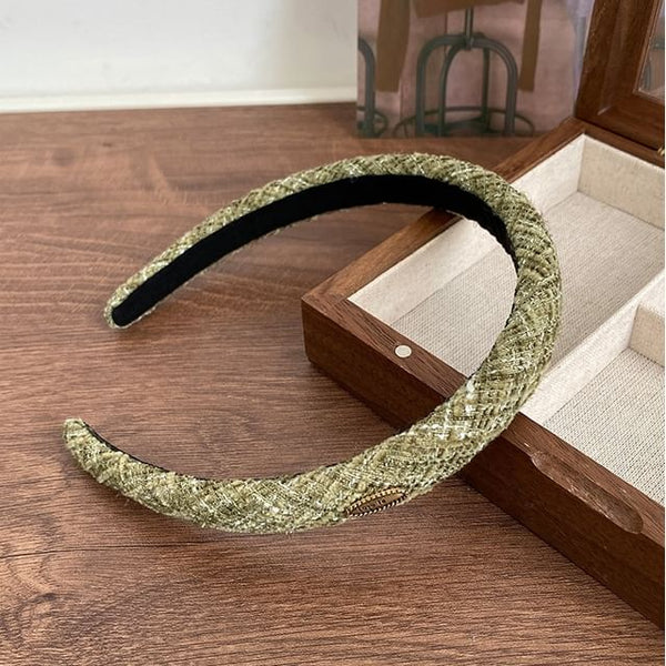 Headband Logo Tweed FashionChic