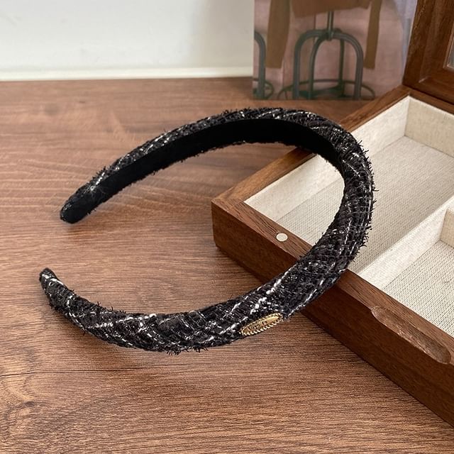 Headband Logo Tweed FashionChic