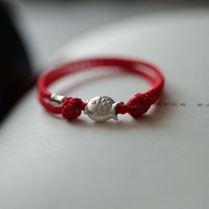 String Fish Bracelet Silver FashionChic