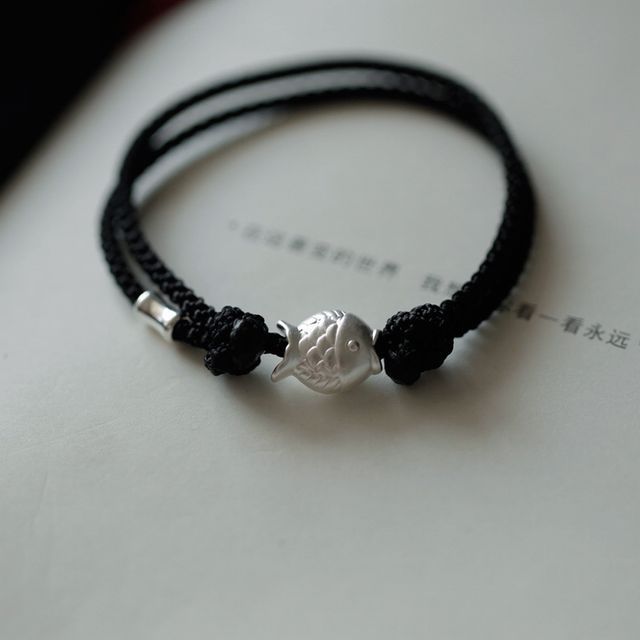 String Fish Bracelet Silver FashionChic