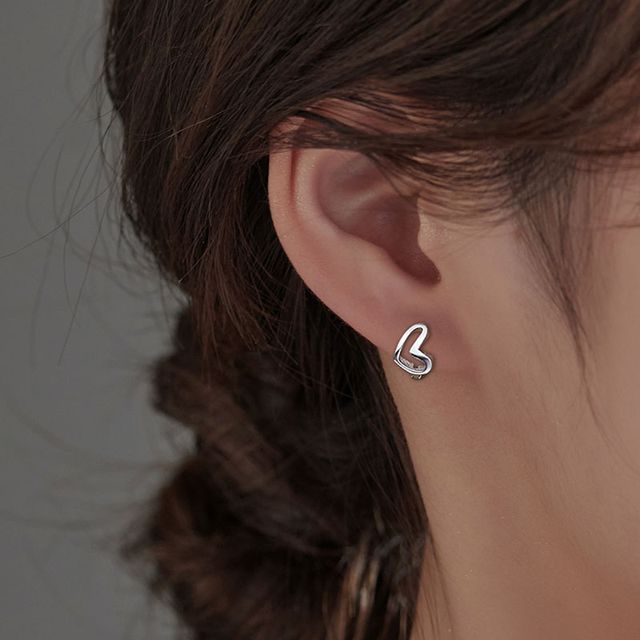 Sterling Silver Heart Earring FashionChic