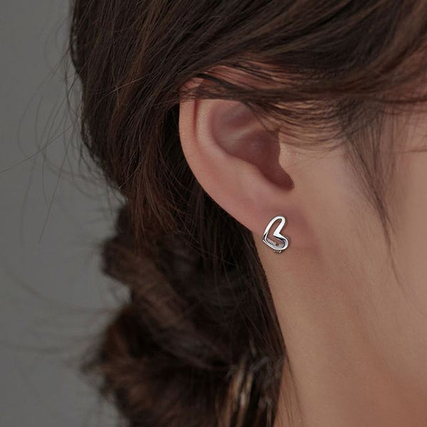 Sterling Silver Heart Earring FashionChic