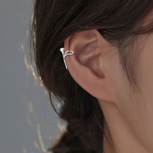 Cuff Silver Earring Sterling Rose FashionChic