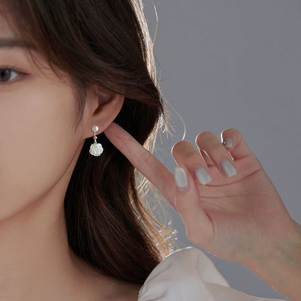 Silver Dangle Earring Sterling Floral FashionChic