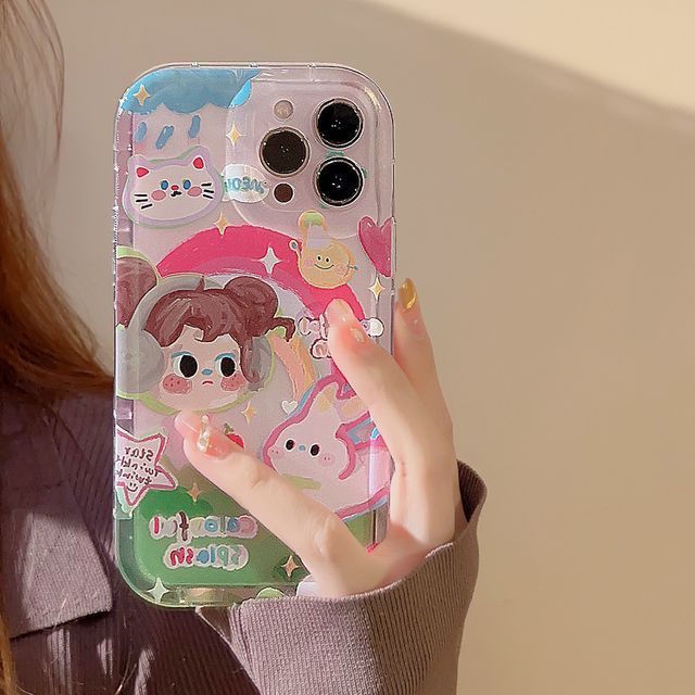 Cartoon Transparent Phone Case FashionChic