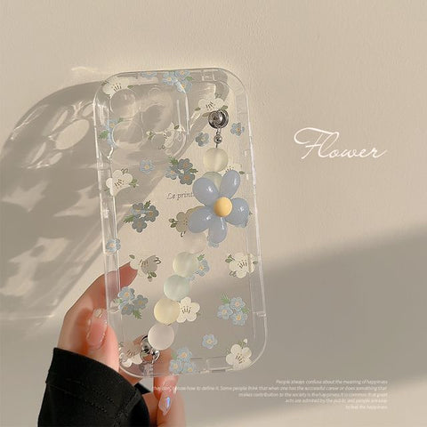 Case Phone Transparent Strap Floral FashionChic