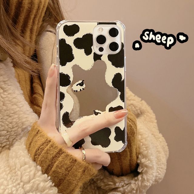 Cow Case Mirrored Milk Print Phone FashionChic