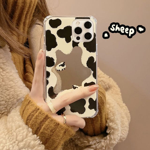 Cow Case Mirrored Milk Print Phone FashionChic