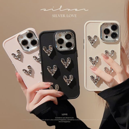 Heart Phone Case Metallic FashionChic