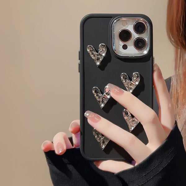 Heart Phone Case Metallic FashionChic