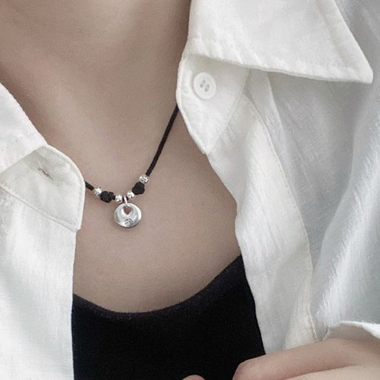 Simple Silver Pendant Sterling Necklace FashionChic