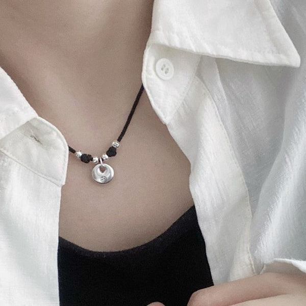 Simple Silver Pendant Sterling Necklace FashionChic