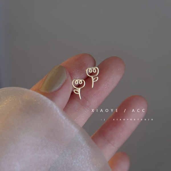 Earring Floral Sterling Silver FashionChic